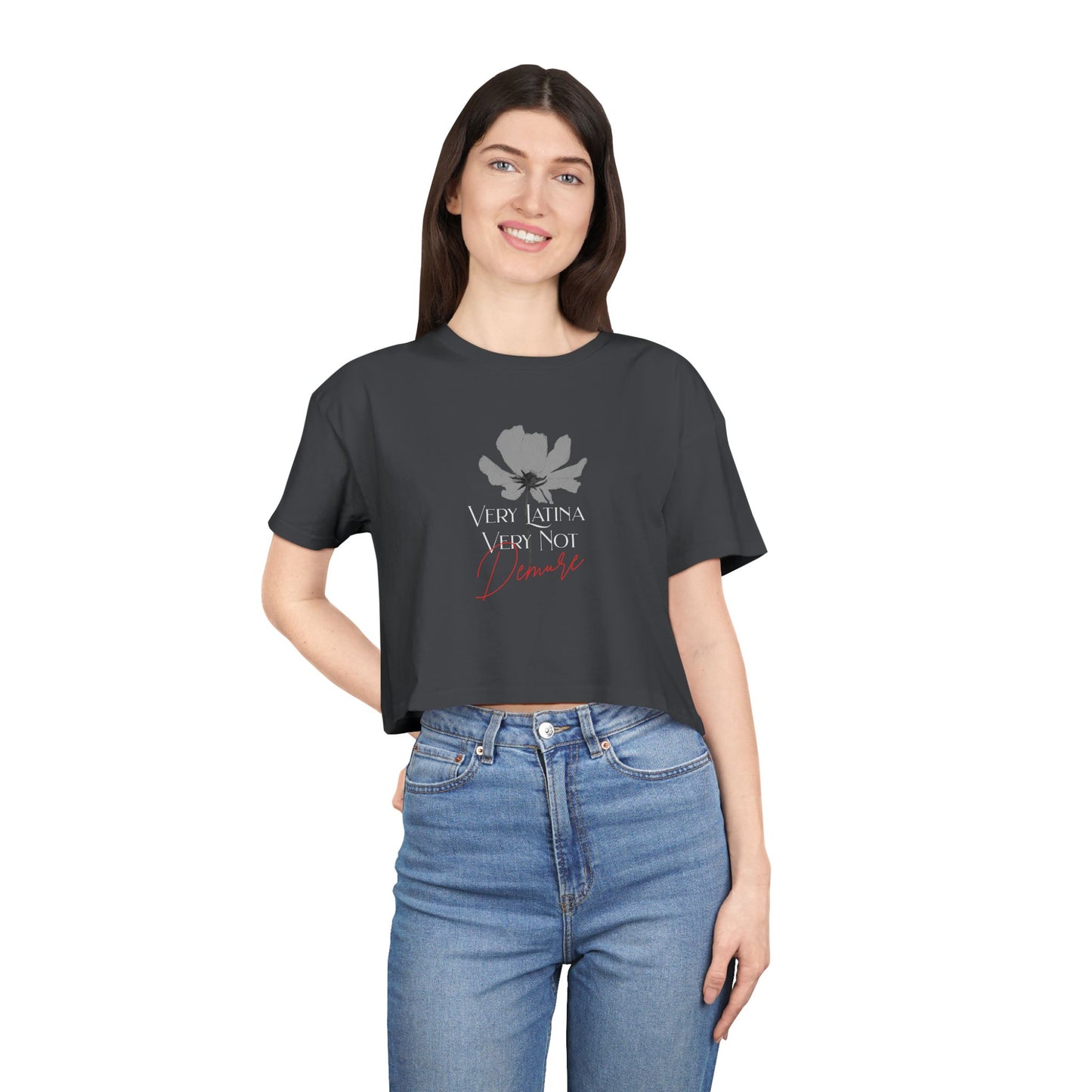 Very Latina Very Not Demure Cropped Top