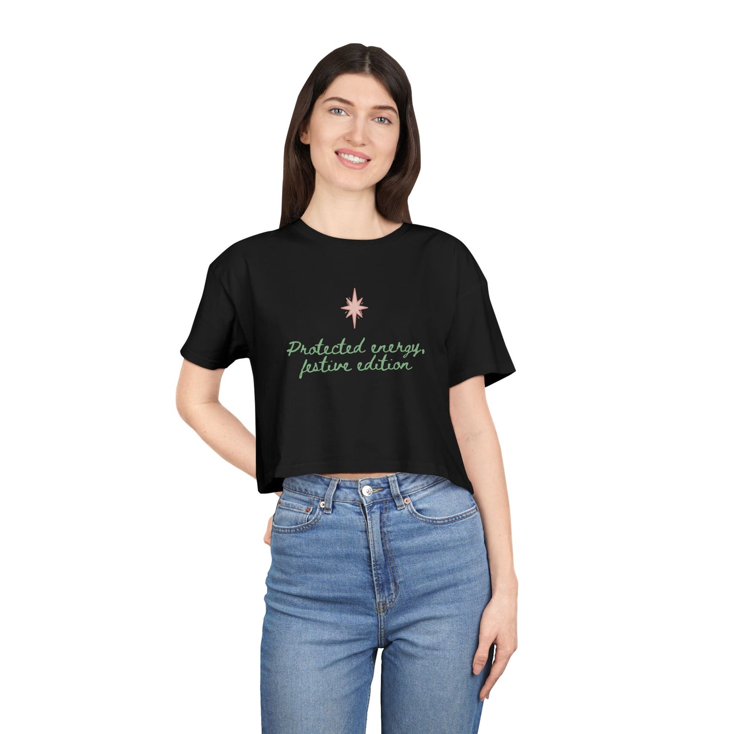 Protected Energy Script Cropped Tee