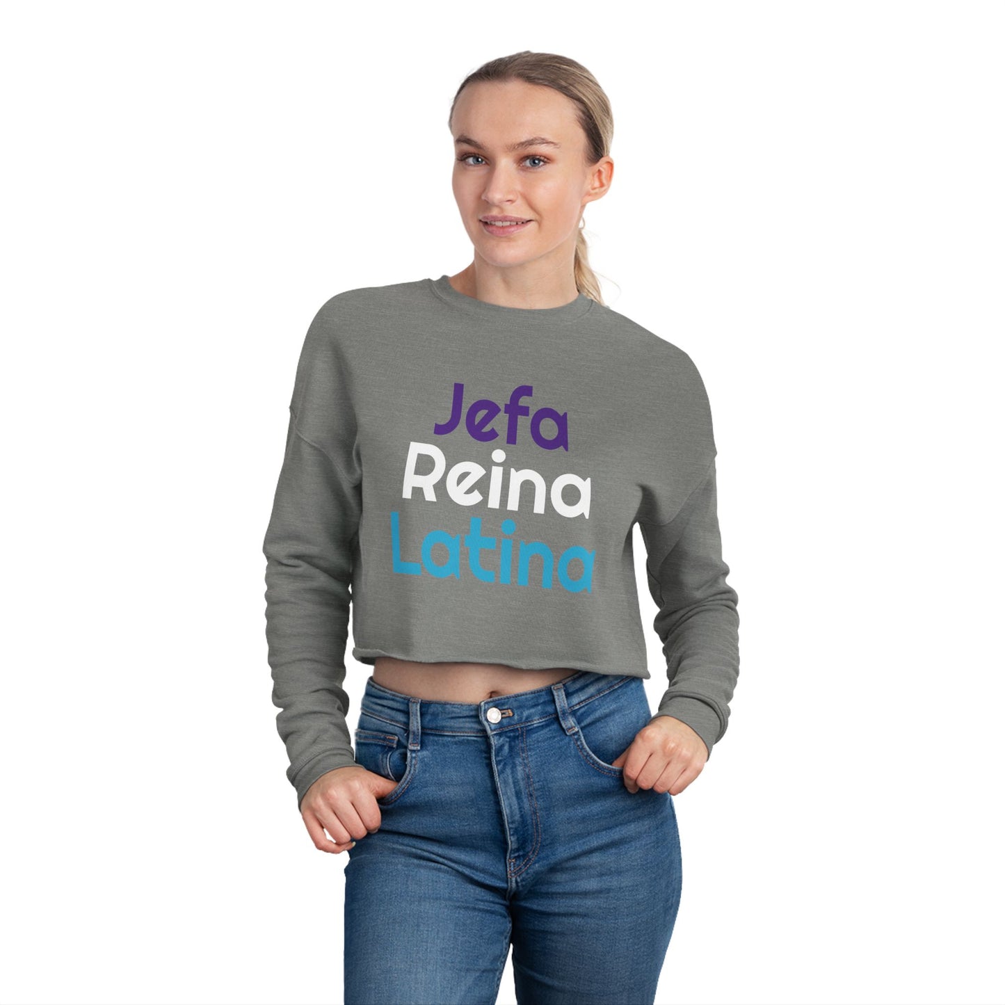 Jefa Reina Latina Cropped Sweatshirt