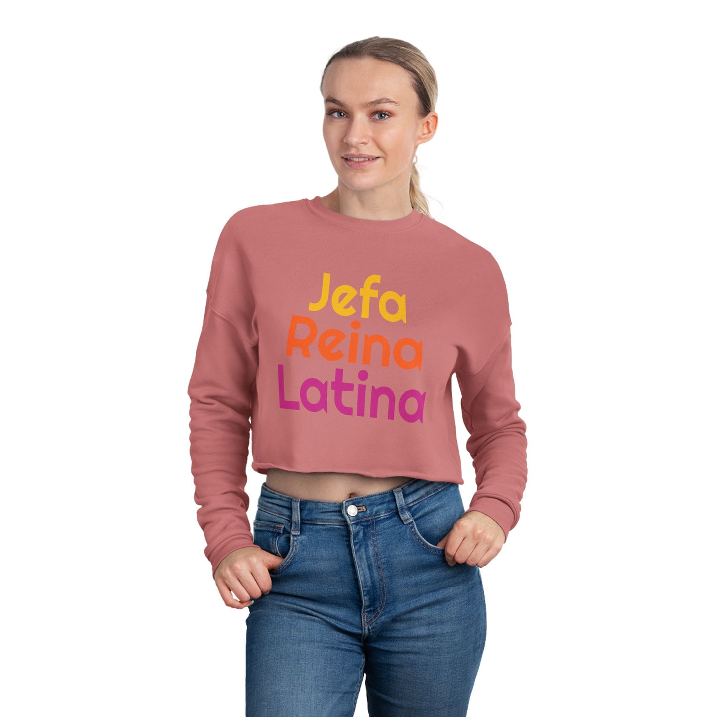 Jefa Reina Latina Cropped Sweatshirt