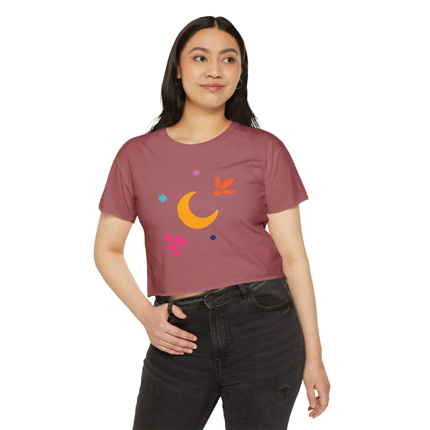 Luna Linda Elements Cropped Tee