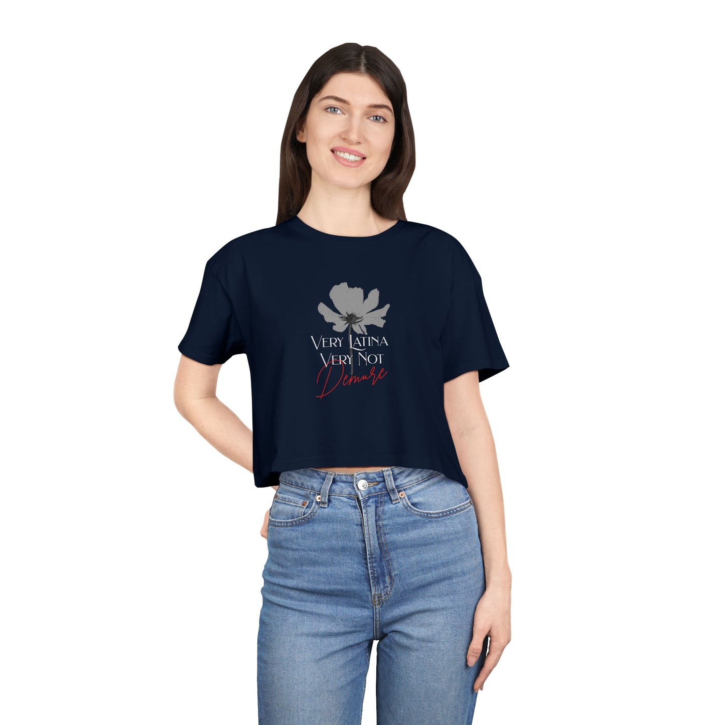 Very Latina Very Not Demure Cropped Top