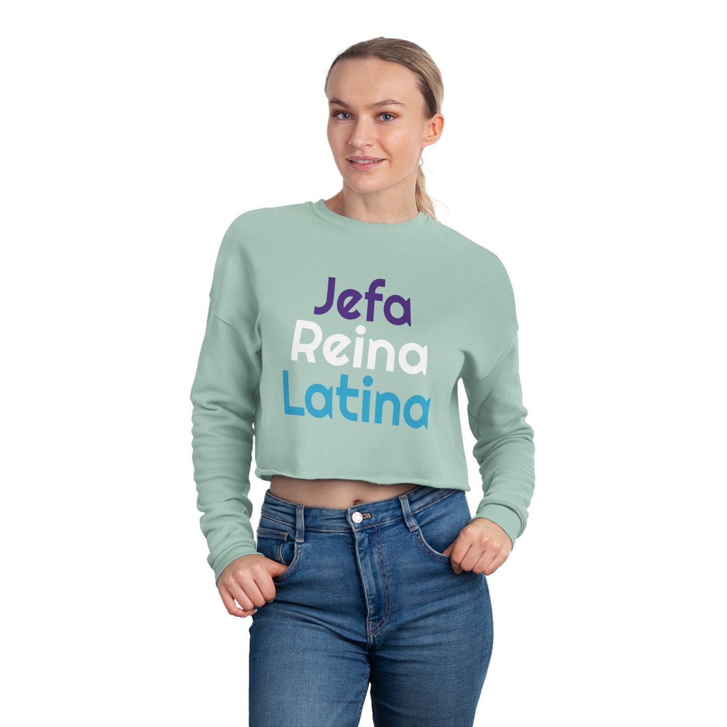 Jefa Reina Latina Cropped Sweatshirt