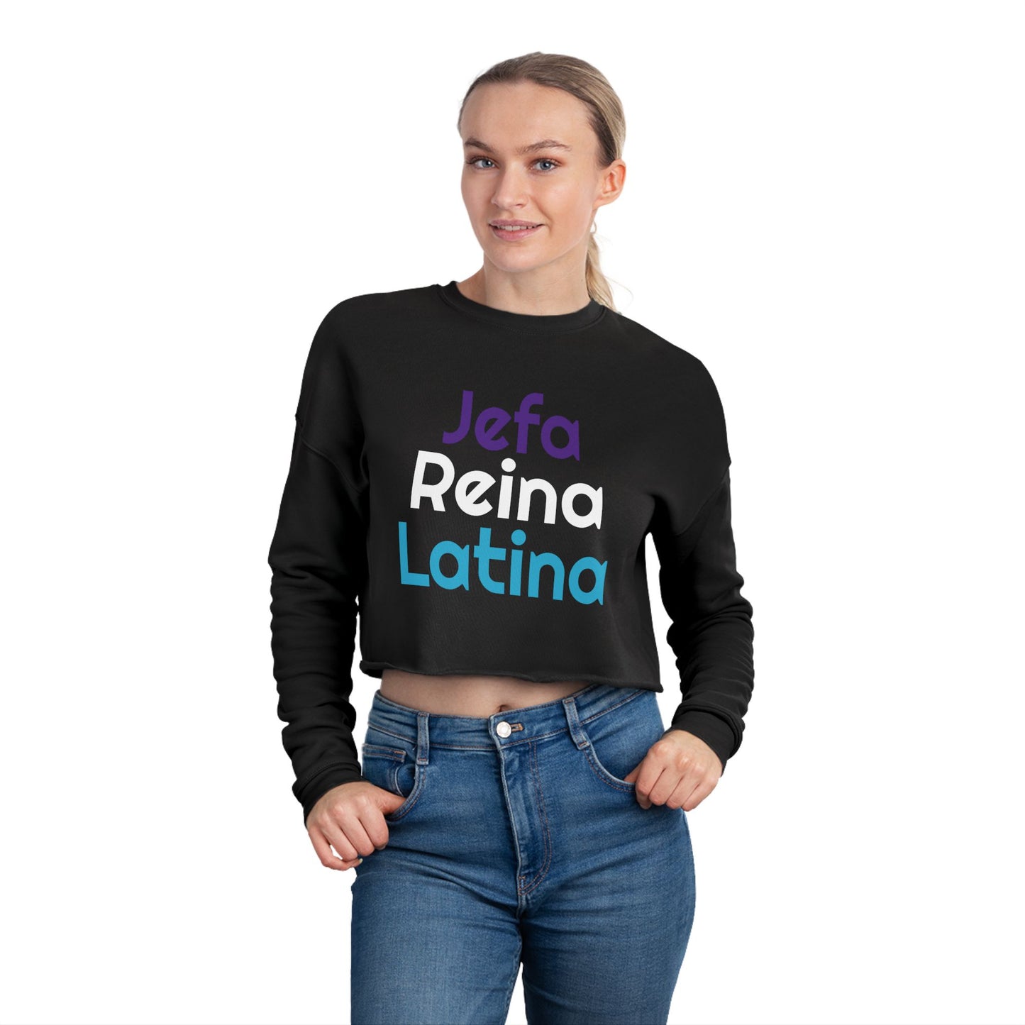 Jefa Reina Latina Cropped Sweatshirt