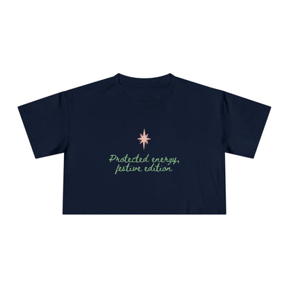 Protected Energy Script Cropped Tee