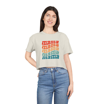 Mama Wavy Cropped Tee
