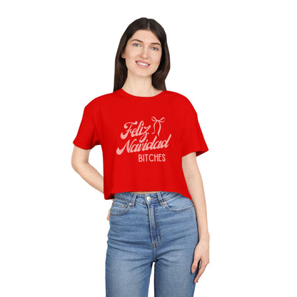 Holiday Baddie Cropped Tee